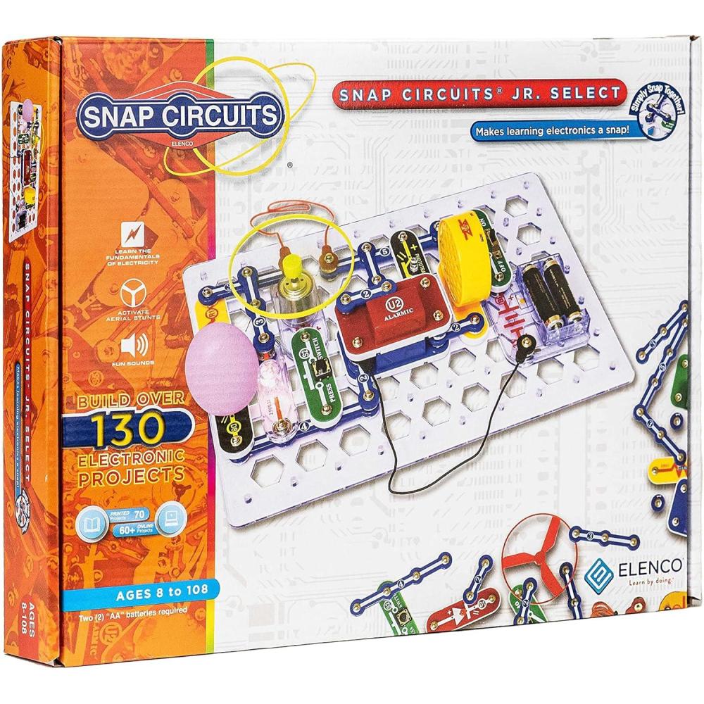 image:imageSnap Circuits Jr Select SC130 Electronics Exploration Kit  Over 130 Projects  Full Color Project Manual  30 Parts  STEM Educational Toys for Kids 8