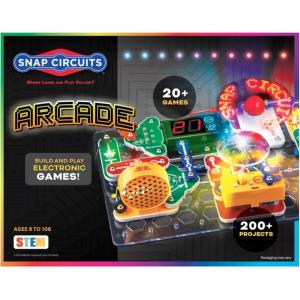 Snap Circuits “Arcade”, Electronics Exploration Kit, Stem Activities for Ages 8+, Full Color Project Manual (SCA-200)(Arcade)