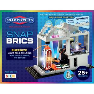 Snap Circuits BRIC: Structures | Brick & Electronics Exploration Kit | Over 20 Stem & Brick Projects | Full Color Project Manual | 20 Parts | 75 BRIC-2-Snap Adapters | 140+ BRICs(Brick)