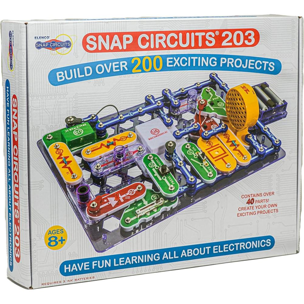 image:imageSnap Circuits 203 Electronics Exploration Kit  Over 200 STEM Projects  Full Color Project Manual  42 Snap Modules  Unlimited FunKit