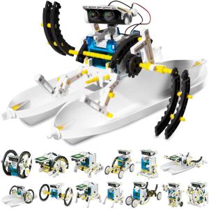 Teach Tech SolarBot.14, Transforming Solar Robot Kit, STEM Learning Toys for Kids 10+