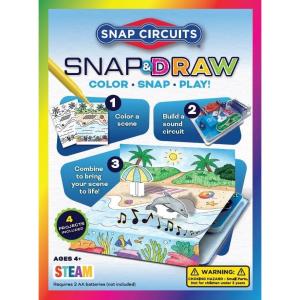 SNAP CIRCUITS Snap & Draw STEAM Toy for Boys and Girls | STEM Toy for Kids 4+ yrs | Art & Science Activity Kit | Building Kit